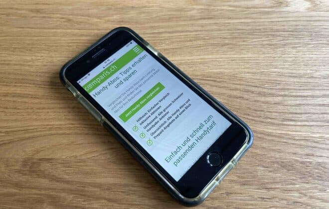 Comparis Handytarif-Vergleich auf Handy