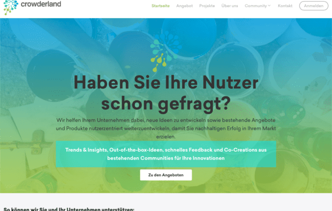 Crowderland Website nach Rundum-Erneuerung