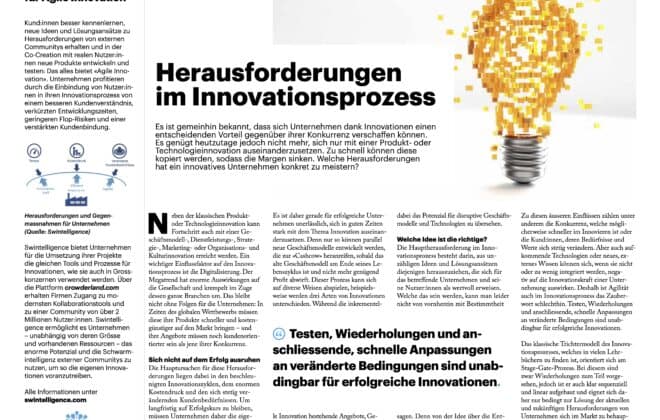 Herausforderungen im Innovationsprozess